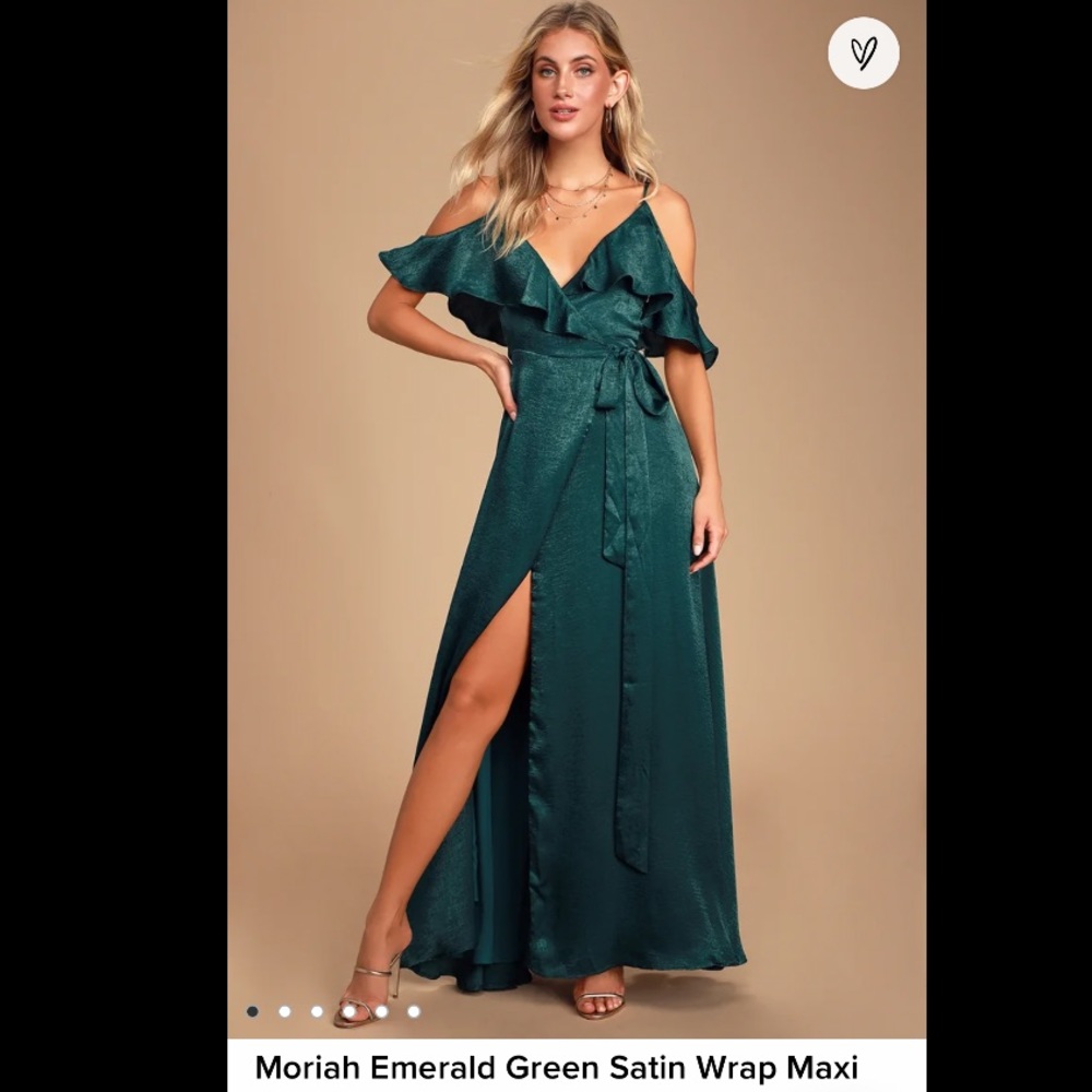 Lulu's Moriah Emerald Green Maxi Dress